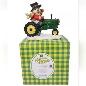 Rare John Deere Friends Dreaming Of A Deere Christmas 857106 Snowman  Box Enesco